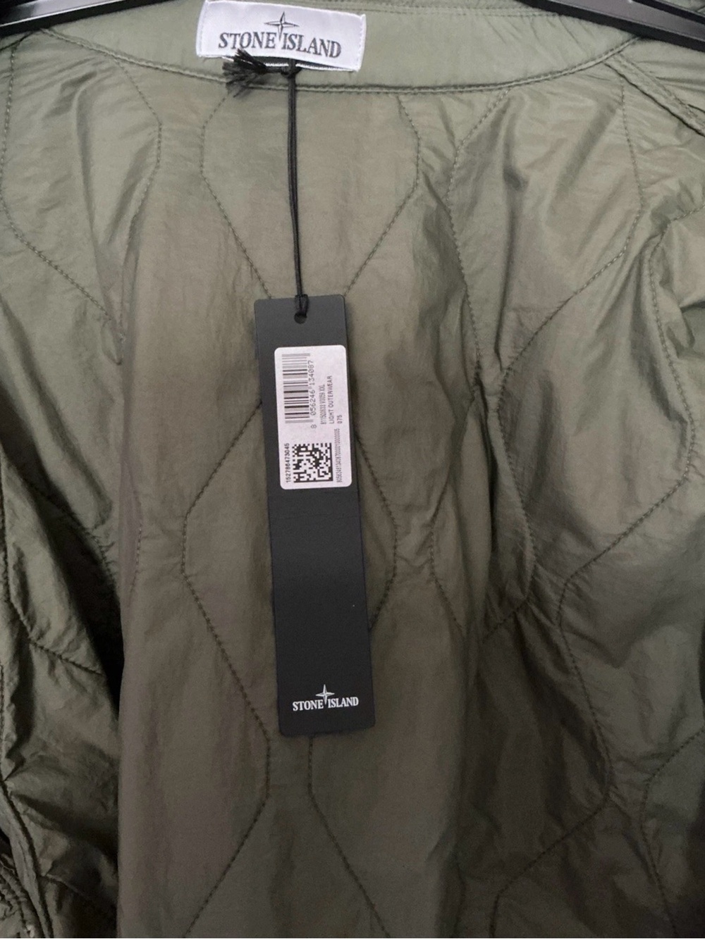 Size XXL - Stone Island Olive Green 50 Fili Quilted TC Jacket 8115Q0633 - Picture 9 of 9